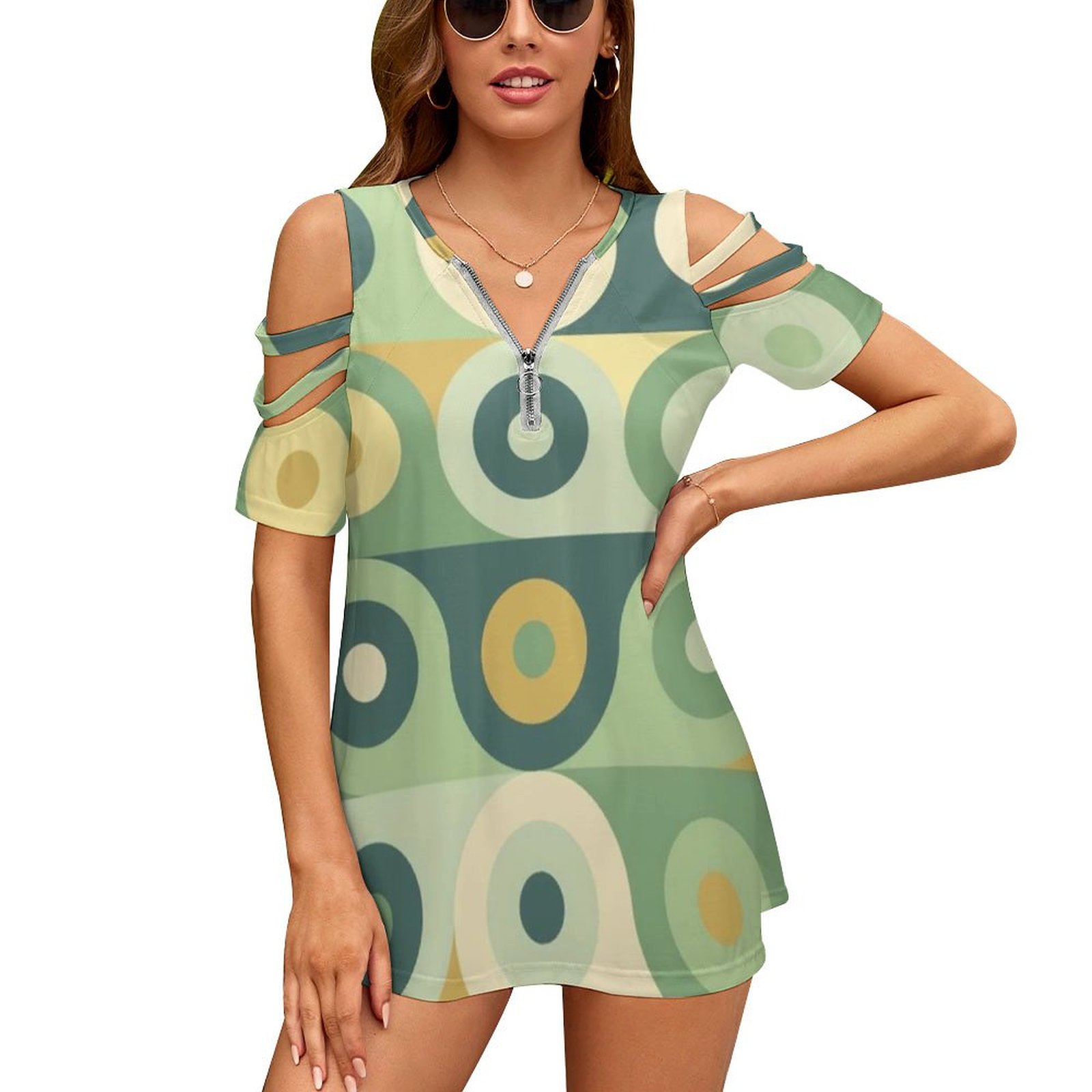 Women'S Accessories In The 70S - Groovy 70's padrão feminino zíper vários