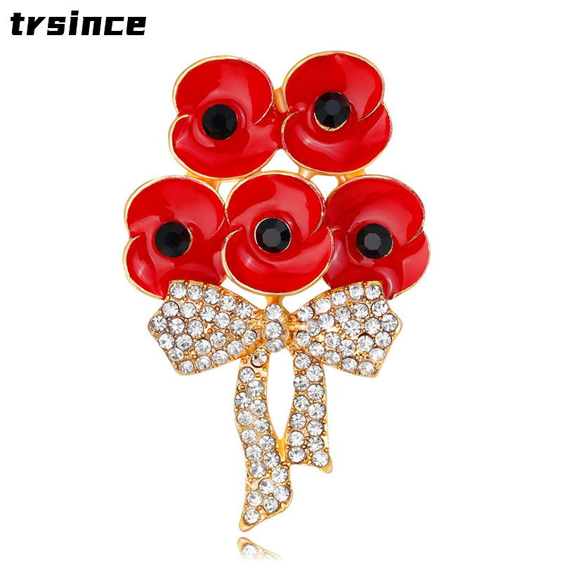 Women'S Accessories Uk - Broche de papoula de liga de