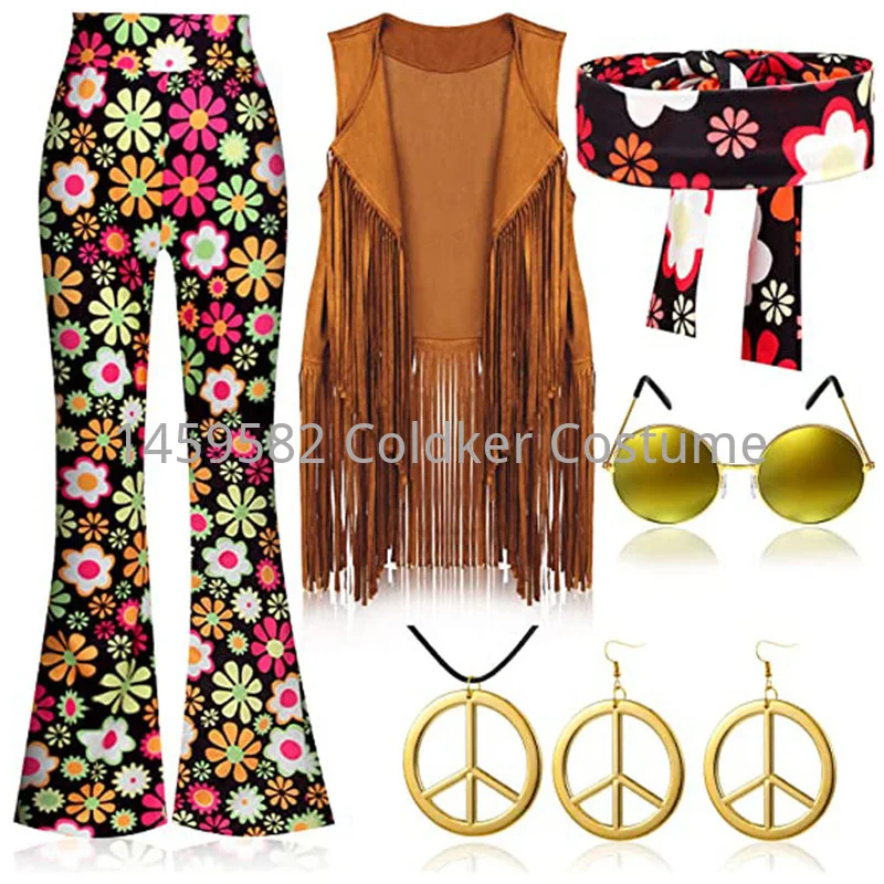 Women'S Accessories In The 70S - Traje hippie feminino paz amor meninas