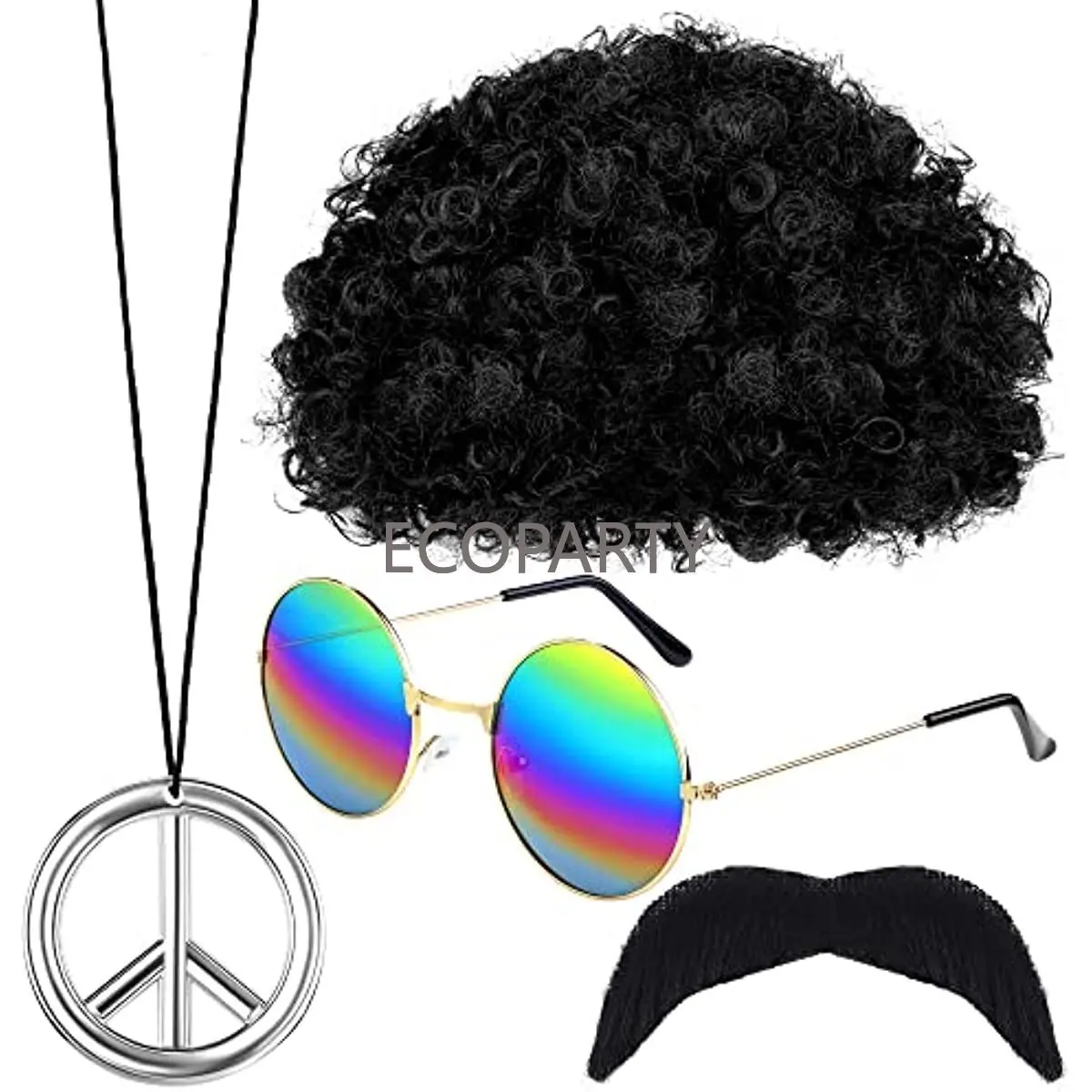 Women'S Accessories In The 70S - Acessórios de fantasia hippie, conjunto de