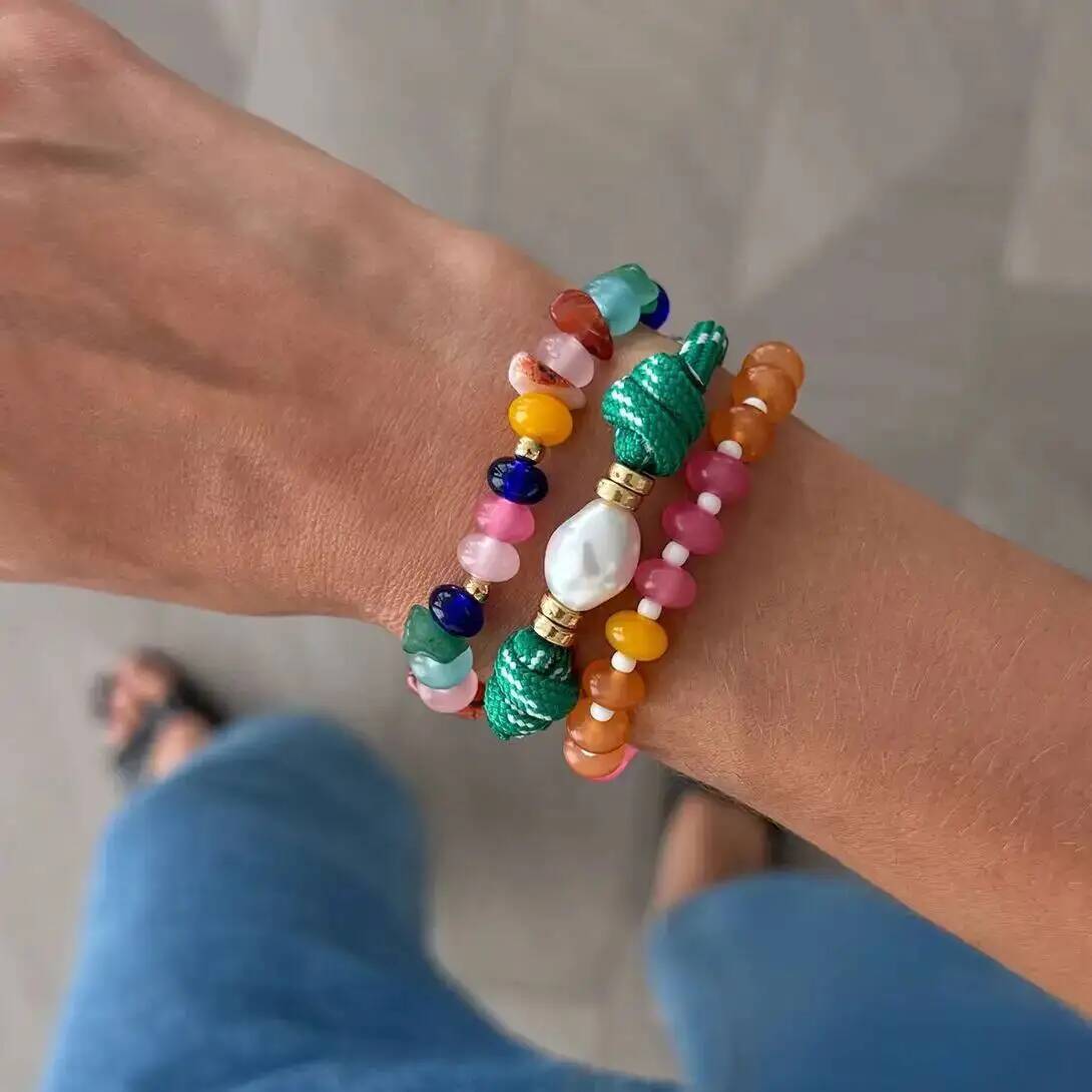 Resin Bangle Bracelet - KunJoe Conjunto de 3 Pulseiras de