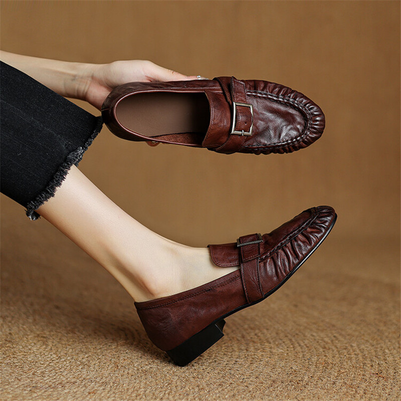 Women'S Shoes And Accessories - Mocassins de couro genuíno para mulheres,