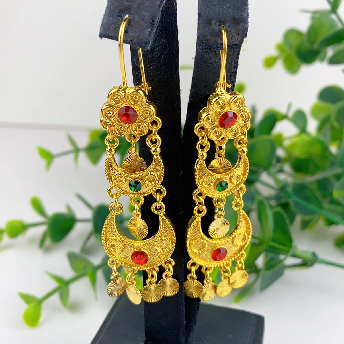 Brincos pendurados indianos, j - Women Accessories Dubai avaliação e preço