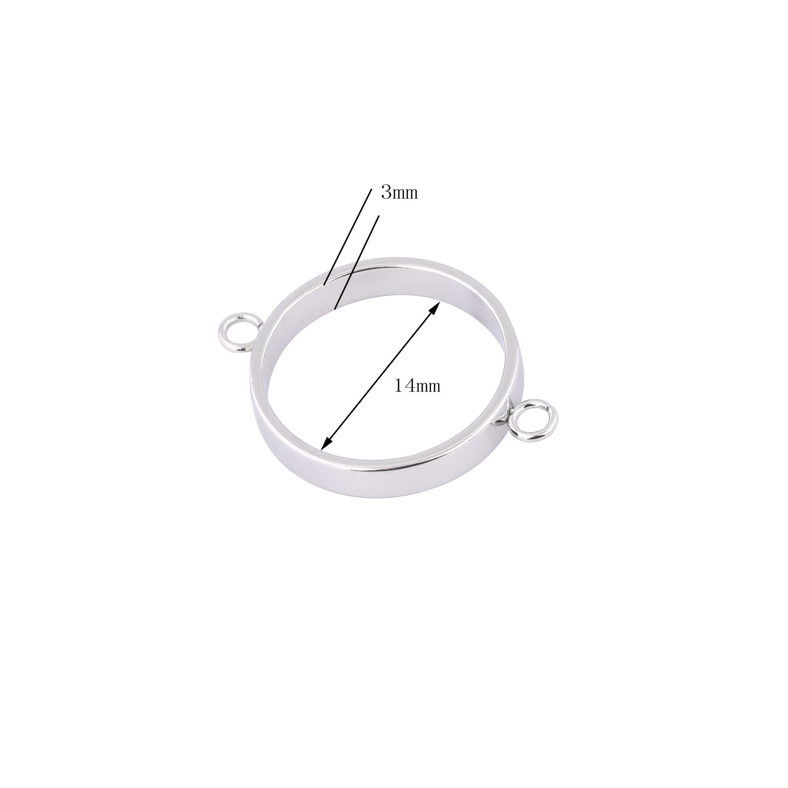 10 pçs de aço inoxidável 14mm  - Resin Bangle Bracelet avaliação e preço