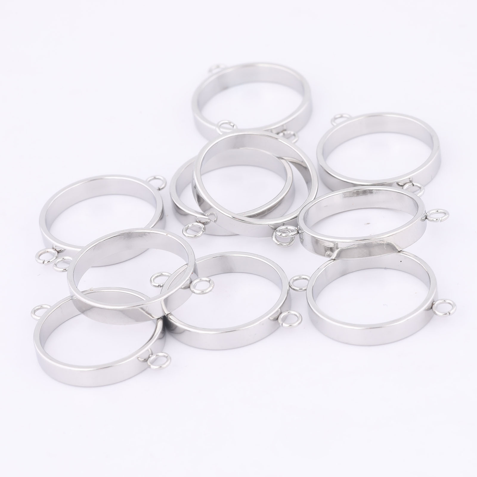 10 pçs de aço inoxidável 14mm  - Resin Bangle Bracelet avaliação e preço