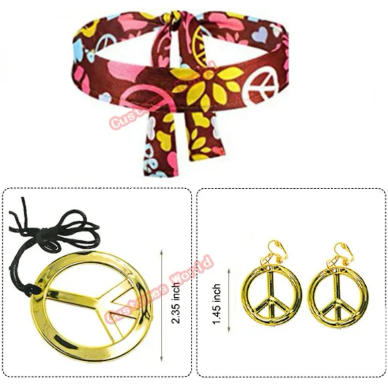 2026 paz amor feminino festa 6 - Women'S Accessories In The 70S avaliação e preço
