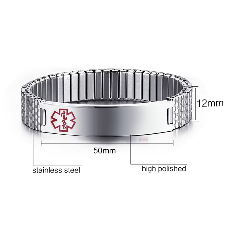 Vnox-Aço Inoxidável Medical Al - Resin Bangle Bracelet avaliação e preço
