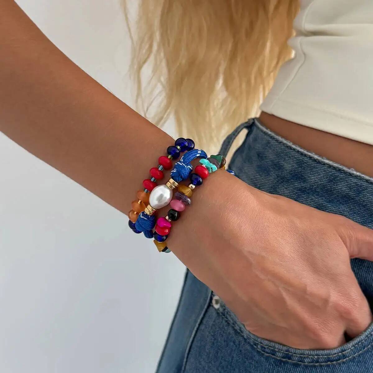 KunJoe Conjunto de 3 Pulseiras - Resin Bangle Bracelet avaliação e preço