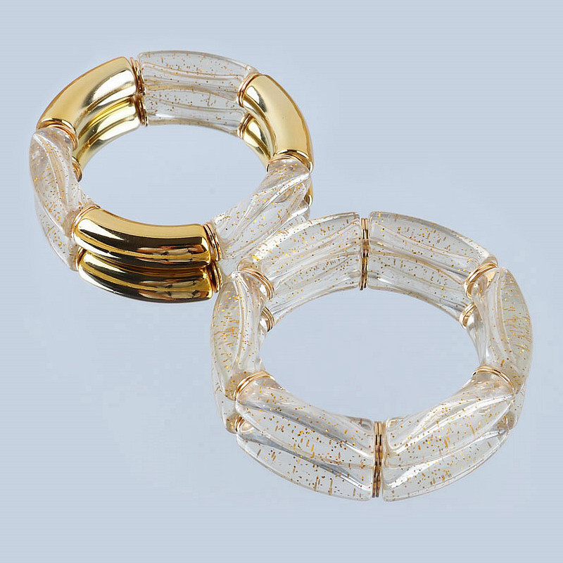 Fishsheep novo colorido acríli - Resin Bangle Bracelet avaliação e preço