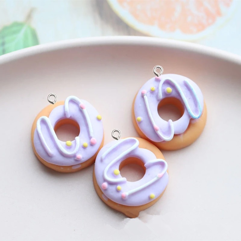 10 pçs kawaii cor donut resina - Resin Bangle Bracelet avaliação e preço