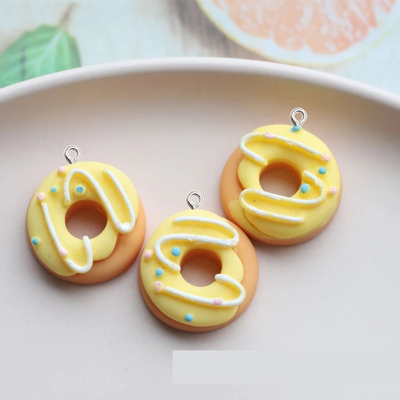 10 pçs kawaii cor donut resina - Resin Bangle Bracelet avaliação e preço
