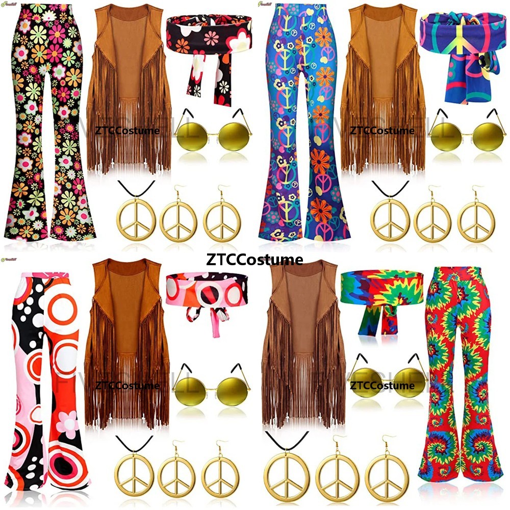 Fantasia Hippie Feminina Anos  - Women'S Accessories In The 70S avaliação e preço