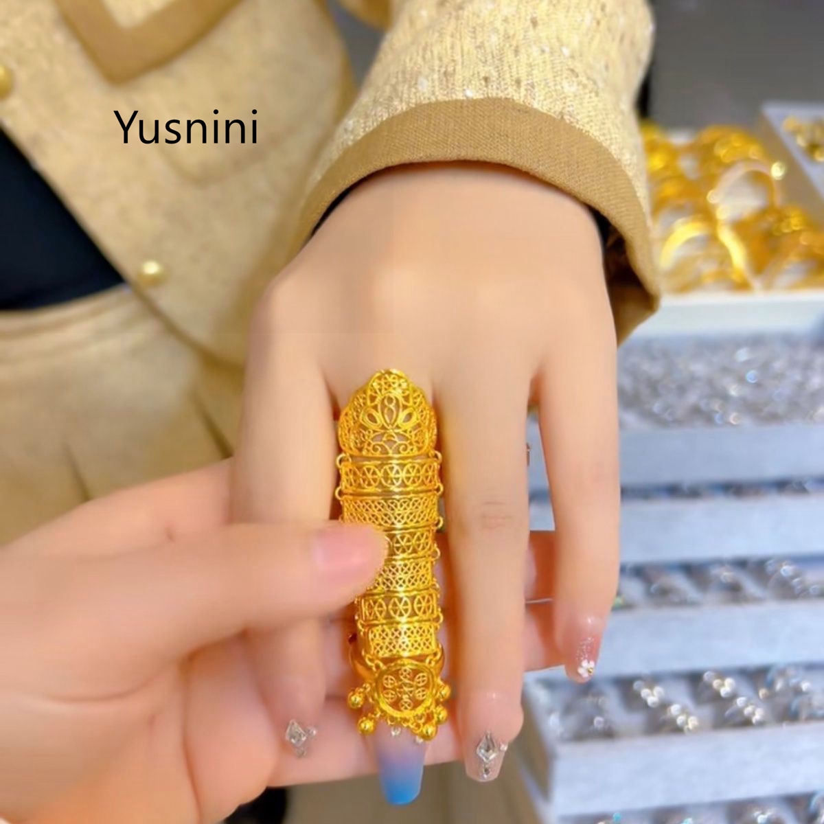 Anel Feminino Banhado a Ouro 2 - Women Accessories Dubai avaliação e preço