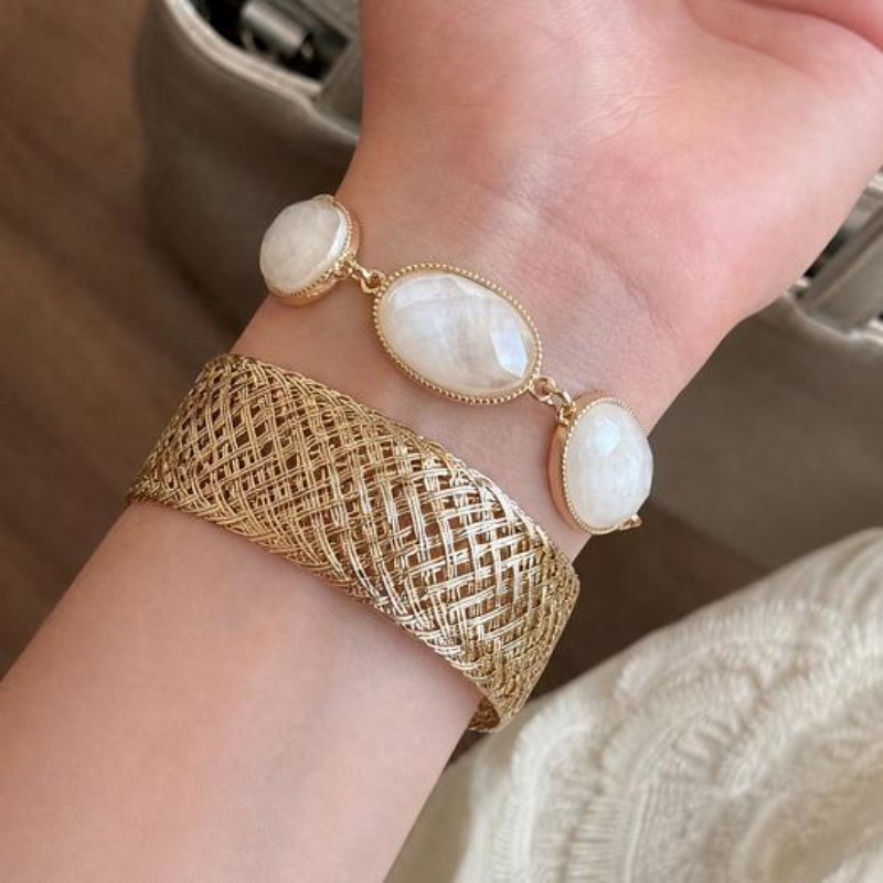 Pulseira Oval de Resina Trança - Resin Bangle Bracelet avaliação e preço
