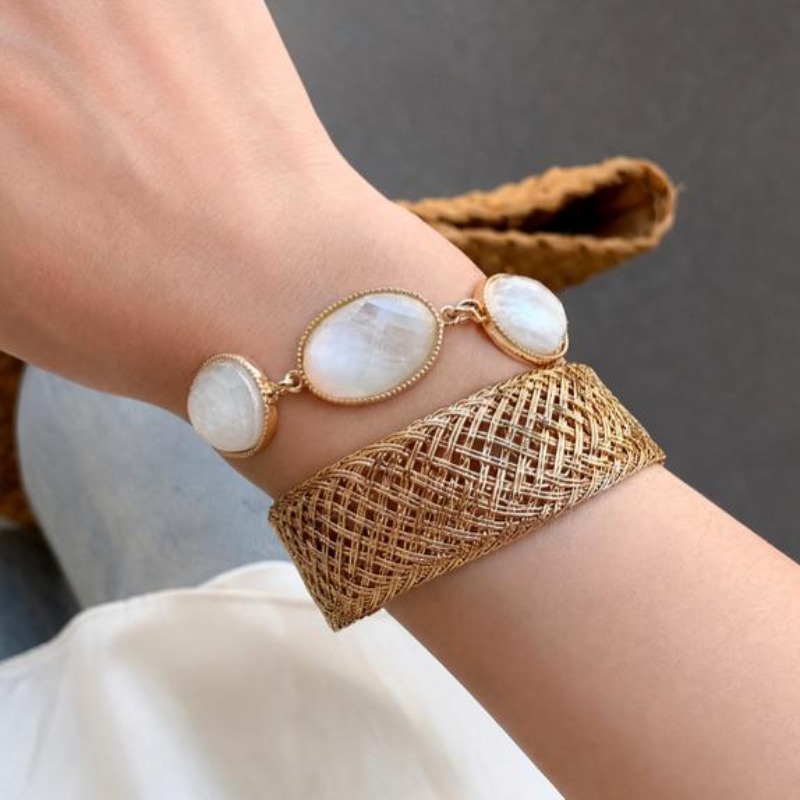 Pulseira Oval de Resina Trança - Resin Bangle Bracelet avaliação e preço