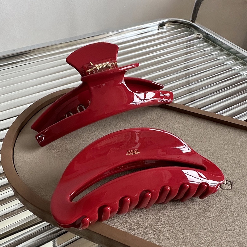 Garra de cabelo vermelho taman - Women Accessories Business avaliação e preço
