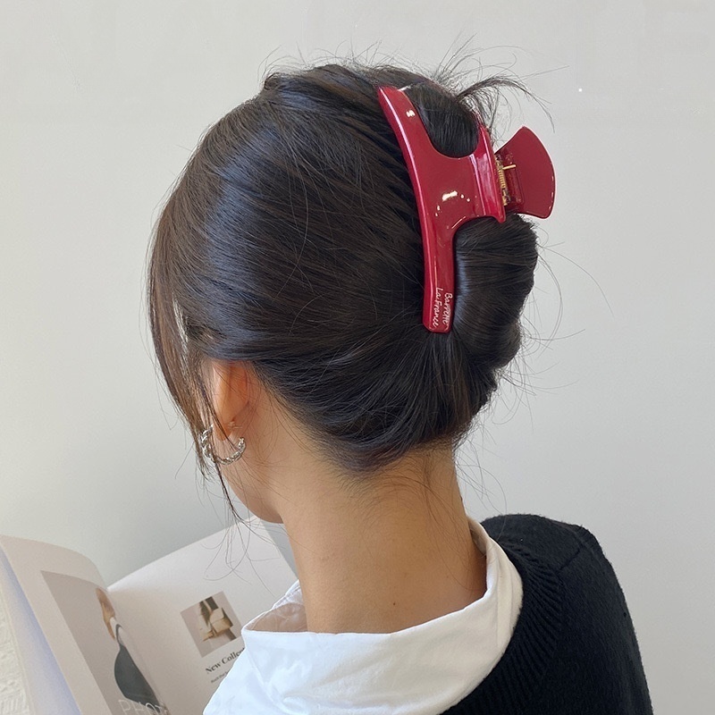 Garra de cabelo vermelho taman - Women Accessories Business avaliação e preço