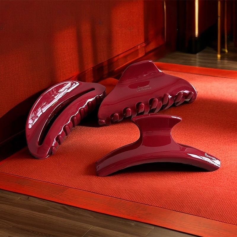 Garra de cabelo vermelho taman - Women Accessories Business avaliação e preço