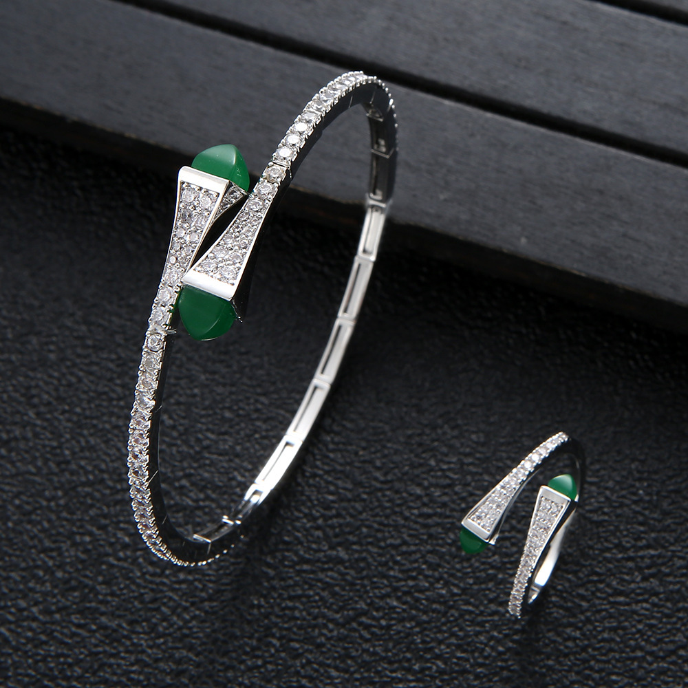 Gold Open Cuff Bangle conjunto - Resin Bangle Bracelet avaliação e preço