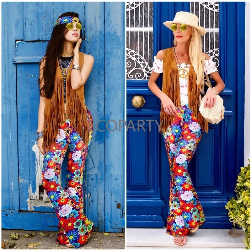 Conjunto de fantasia hippie fe - Women'S Accessories In The 70S avaliação e preço