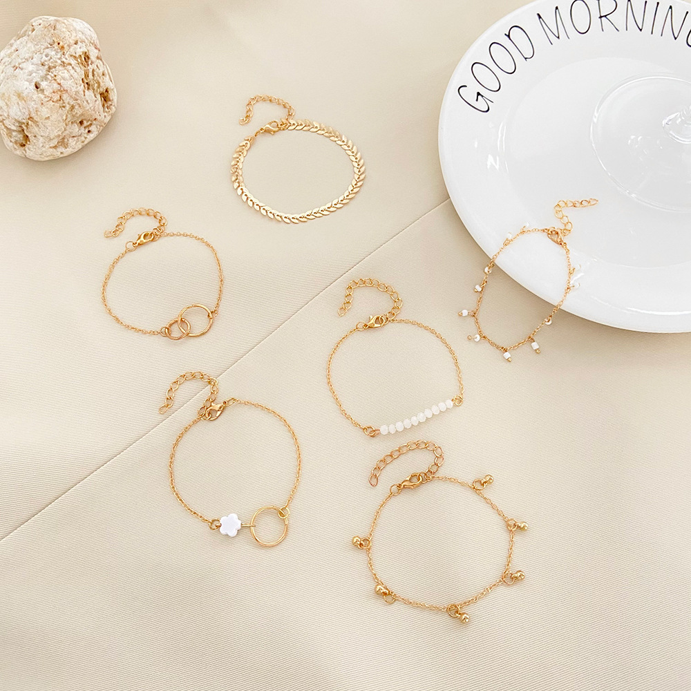 6 peça conjunto de ouro cor ge - Resin Bangle Bracelet avaliação e preço