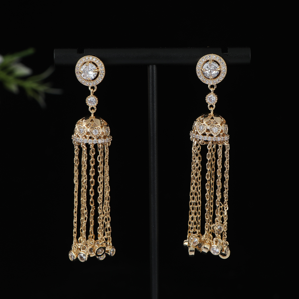 Brincos de borla longa geométr - Women Accessories Dubai avaliação e preço