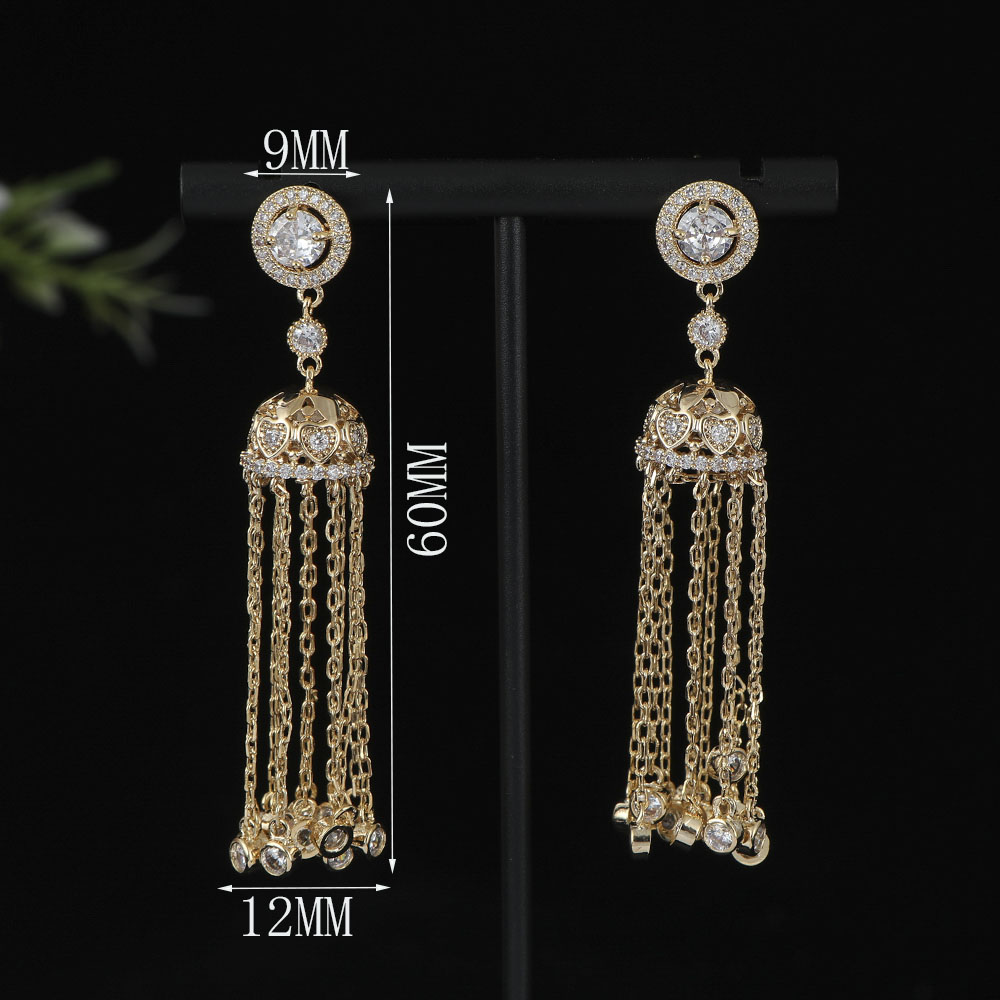 Brincos de borla longa geométr - Women Accessories Dubai avaliação e preço