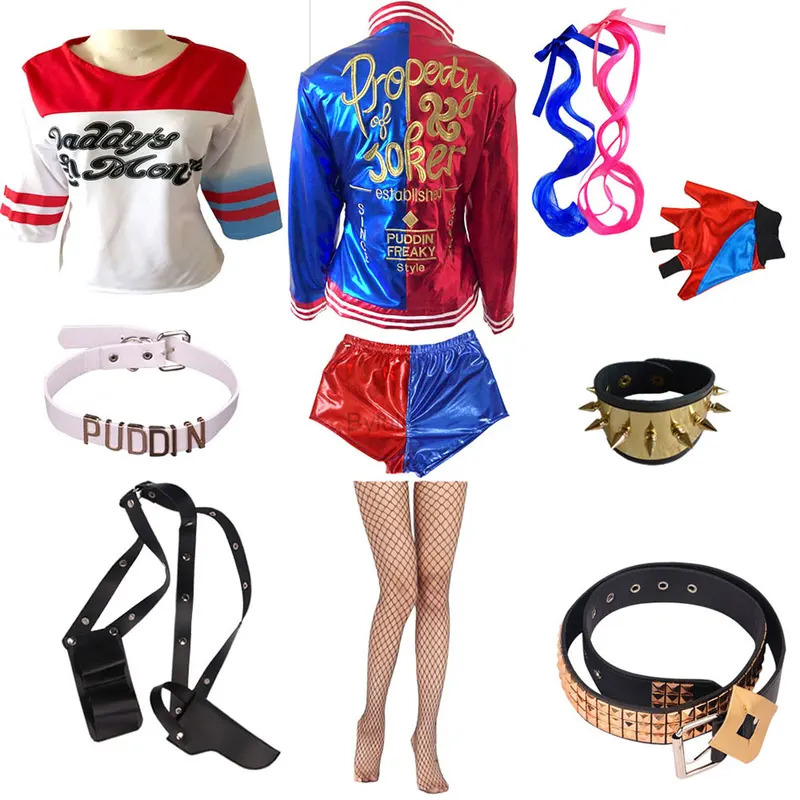 Anime cosplay meninas mulheres - Women'S Harley Quinn Accessories avaliação e preço