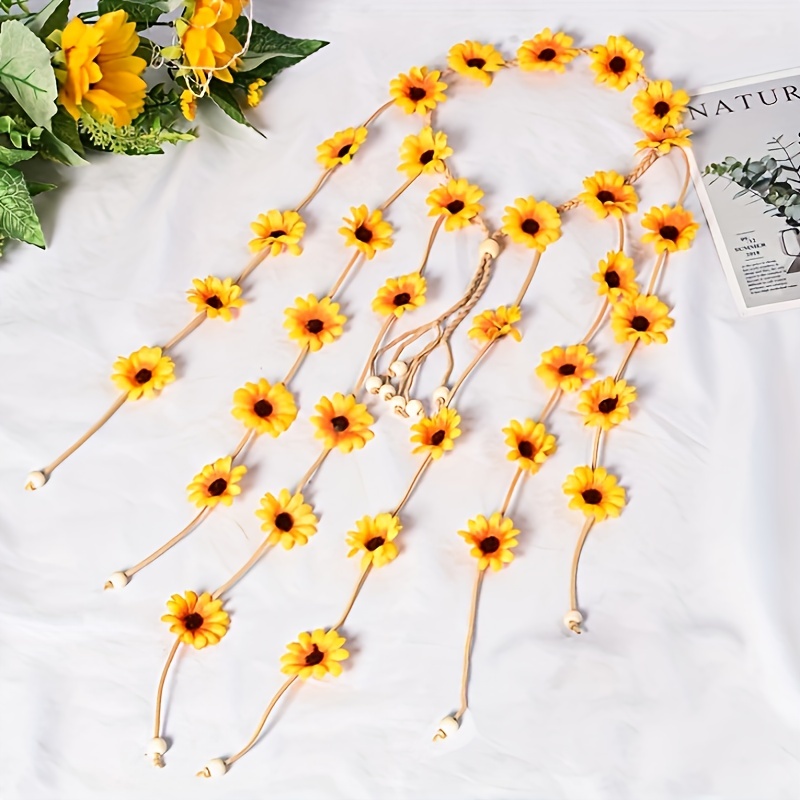 Tiara hippie de flores, coroa  - Women'S Accessories In The 70S avaliação e preço